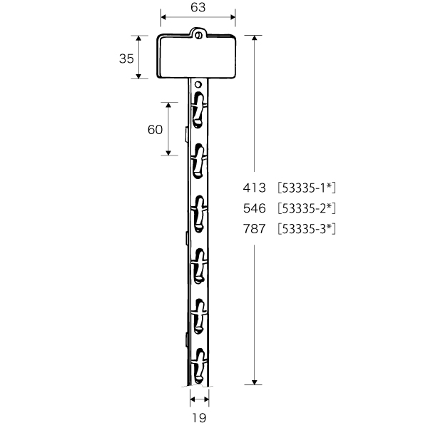 ダブルデューティーストリップ 12段 L787mm　店舗用品　演出・ディスプレイ什器