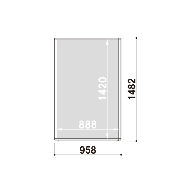 パーテーションパネル ホワイトボードPP-914W