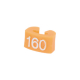 ローコストサイズチップ II（160 オレンジ）　店舗用品　ピン・タグ付・プライス用品