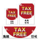 【在庫処分 - 現品限り特価品】【在庫限】12E1607 ポスター A3判 TAX 5枚入　店舗用品　販促POP　外国人旅行者向けPOP