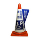 コーン用立体表示カバー/工事中　安全用品・標識　保安用品　カラーコーン用品