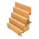 組立木製傾斜飾り棚 2Way 44-5851