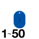 小判型No.入 CP-20 1～50 ブルー 番号札 整理券